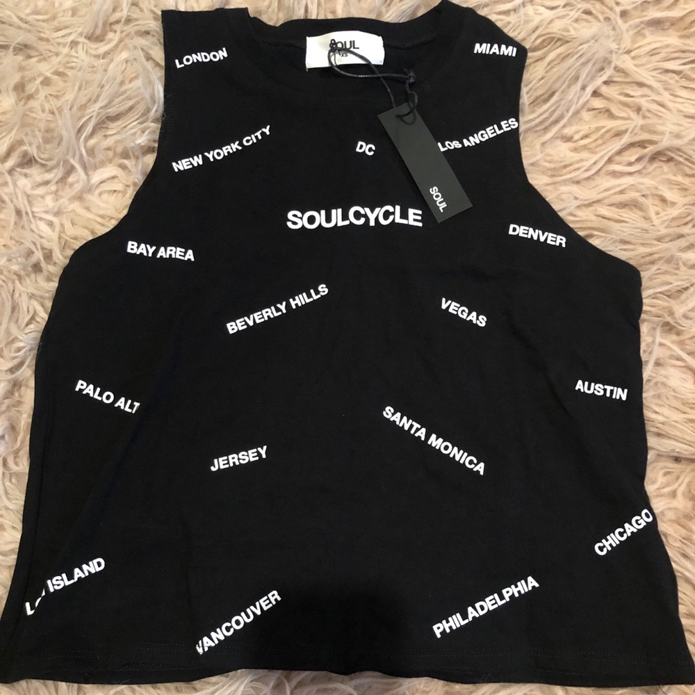 Soulcycle: Regions crop muscle tee. NWT
